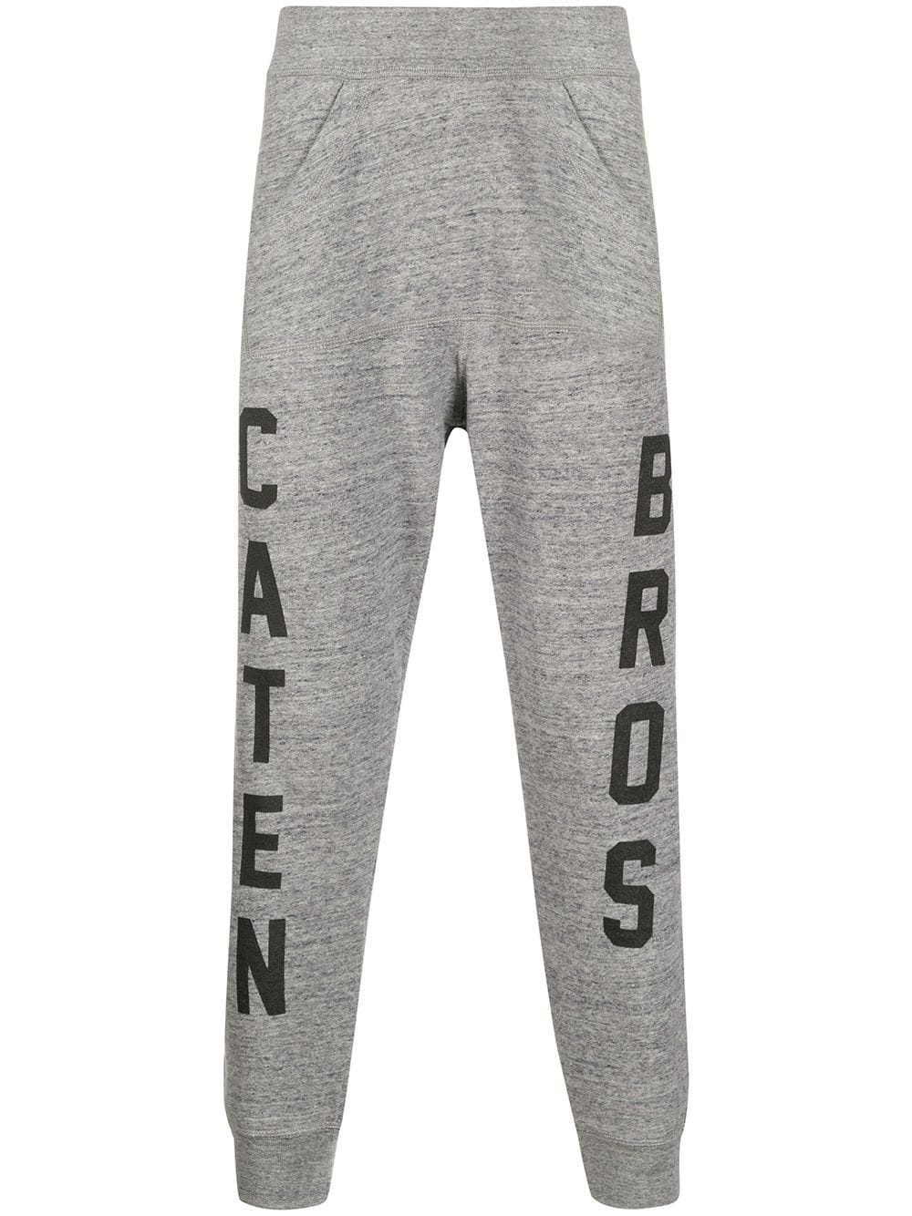 slogan cotton track pants - 1