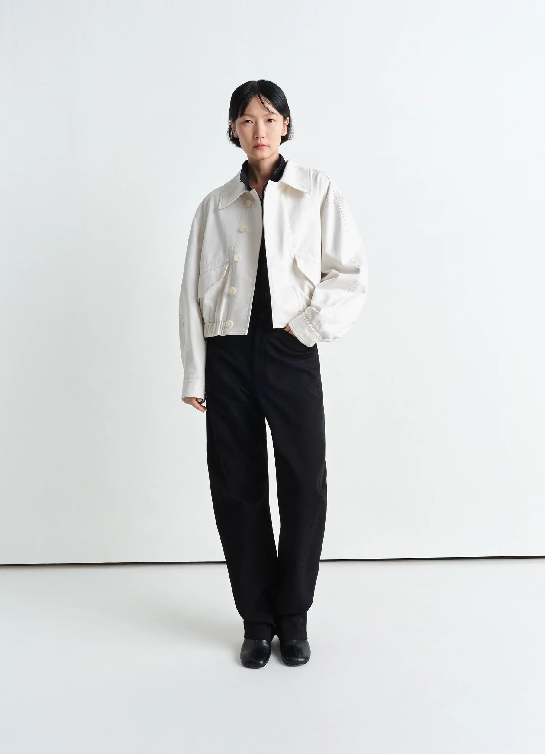 Lemaire｜JACKETS (SHORT BLOUSON (OW1149 LF1365 999)) Lemaire Short Blouson Cream White – Neighbour