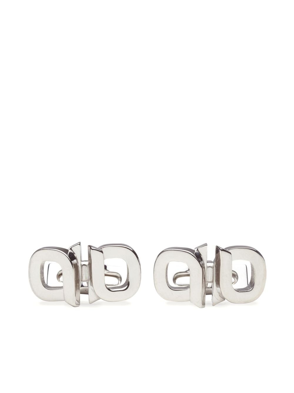 Gancini-buckle polished-finish cufflinks - 1