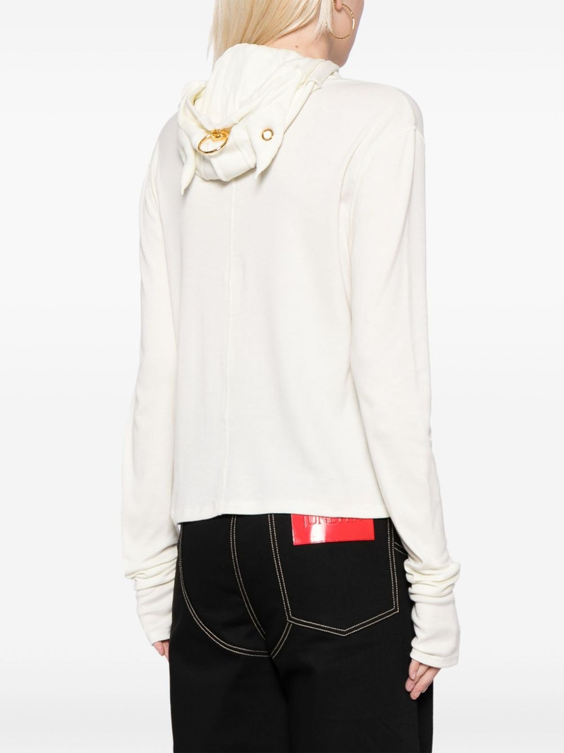 pop-up ear detail cotton-blend hoodie 4