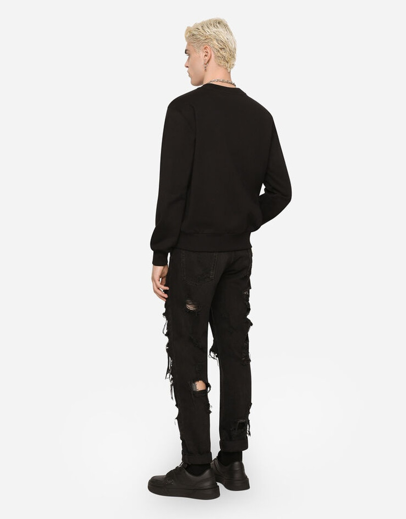 Technical jersey sweatshirt with embossed DG logo 4