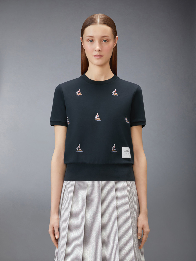 Thom Browne COTTON MILANO SAILBOAT RIB TEE outlook