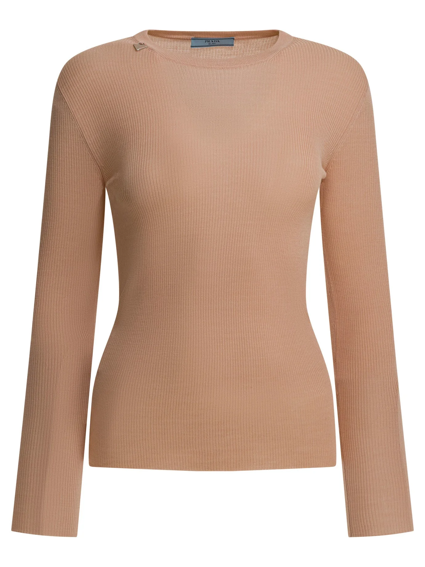 Prada Wool Crewneck Sweater With Logo - 1