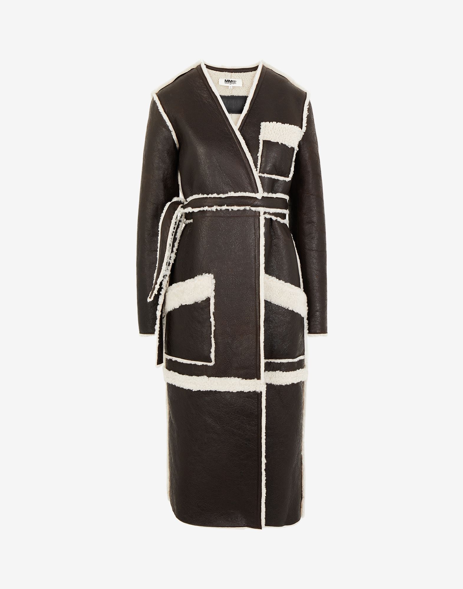Blouse blanche shearling coat - 1