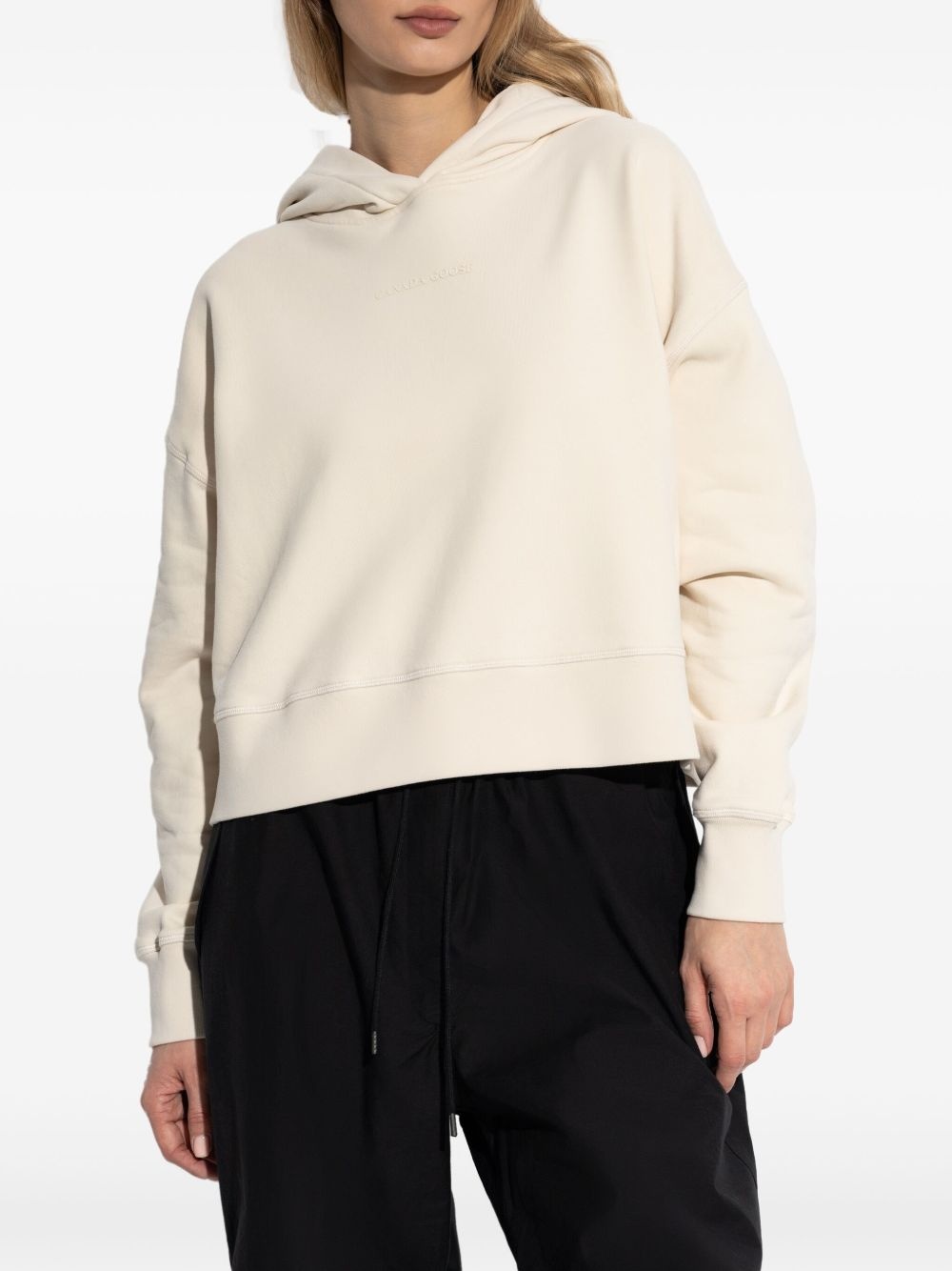 logo-embossed hoodie - 3