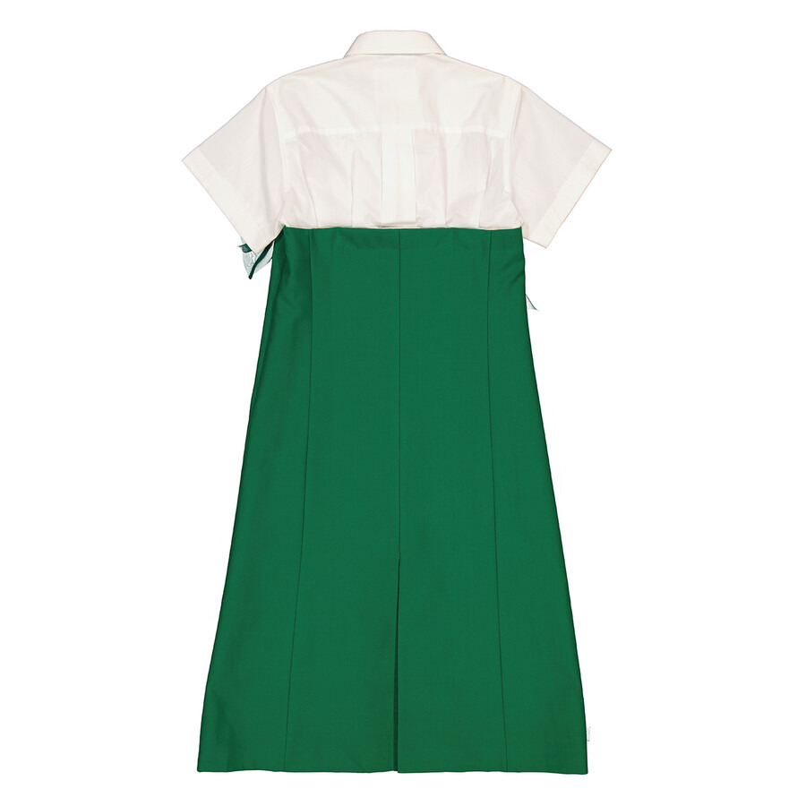 Sacai Ladies Green Spangle Embroidery Dress - 2