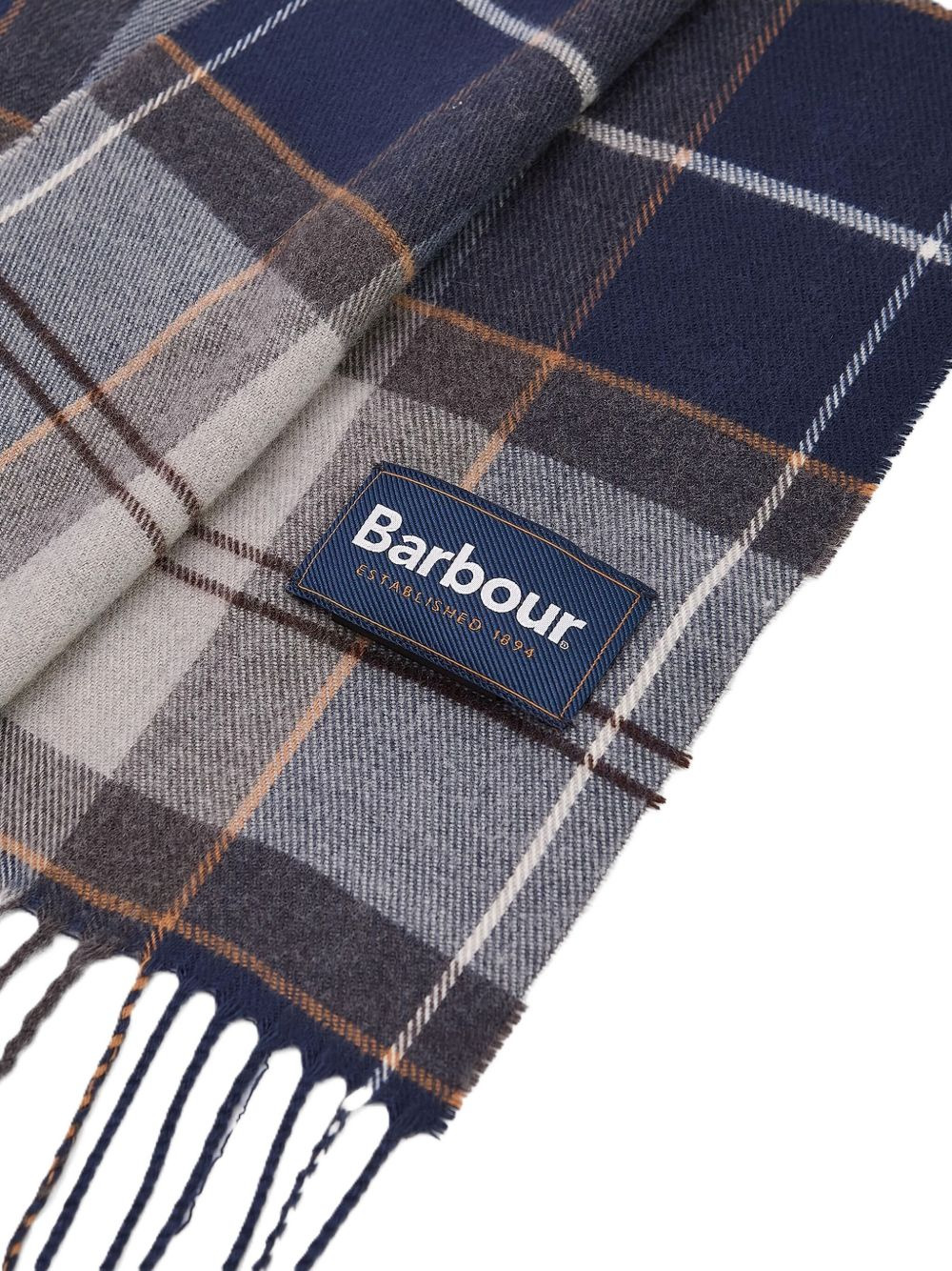 tartan-fringed scarf - 3