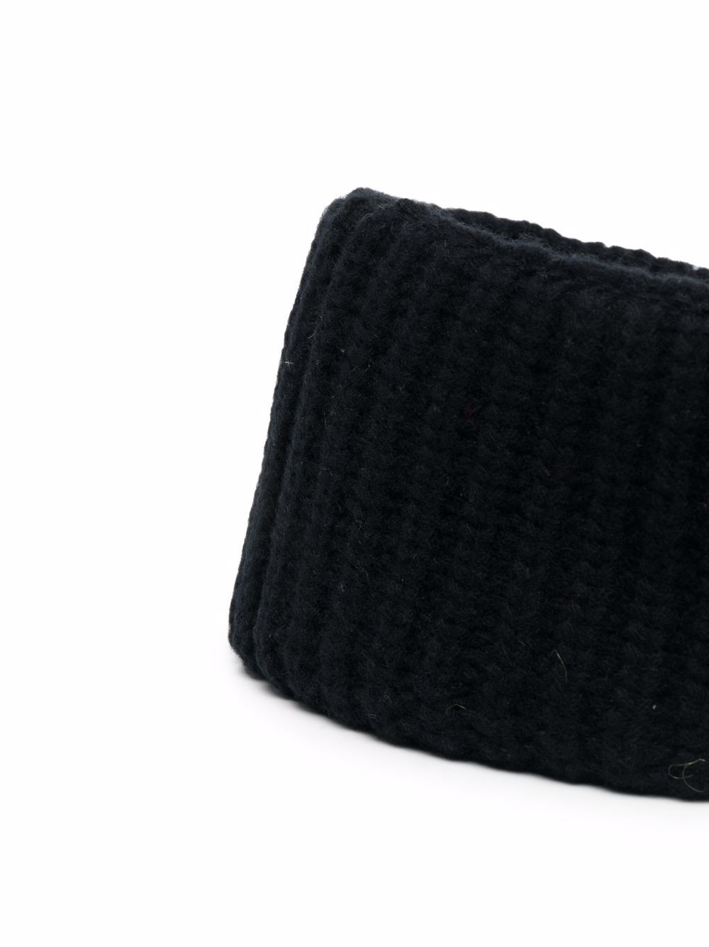 logo-patch knitted headband - 2