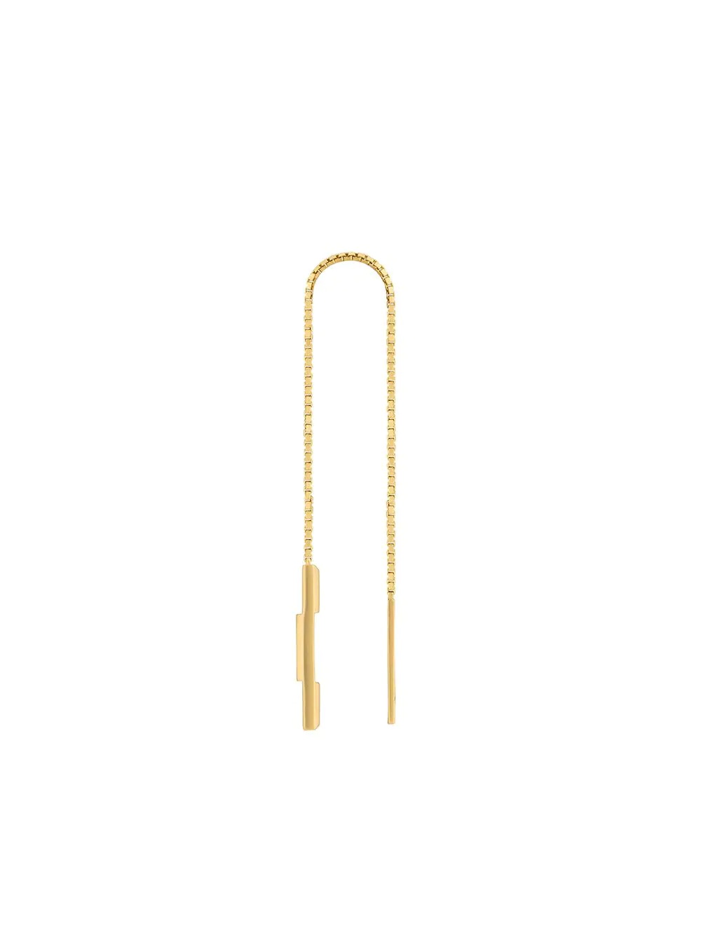 18kt yellow gold Link to Love threader earrings - 3