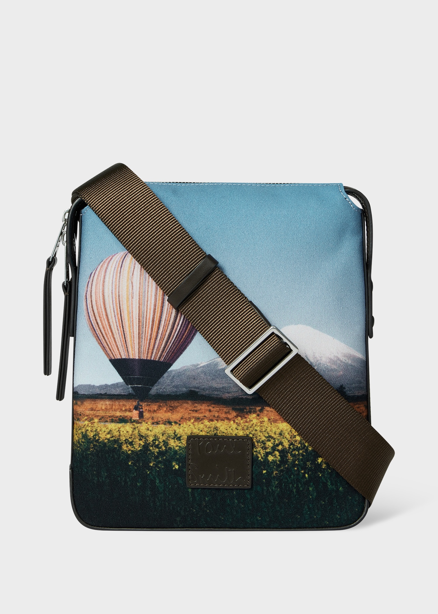 'Signature Stripe Balloon Mount Fuji' Print Flight Bag - 1