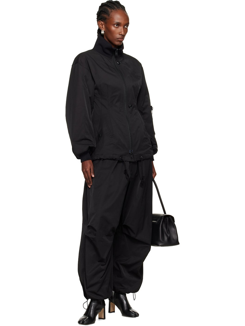 Yohji Yamamoto Black Twill Darts Bomber Jacket outlook