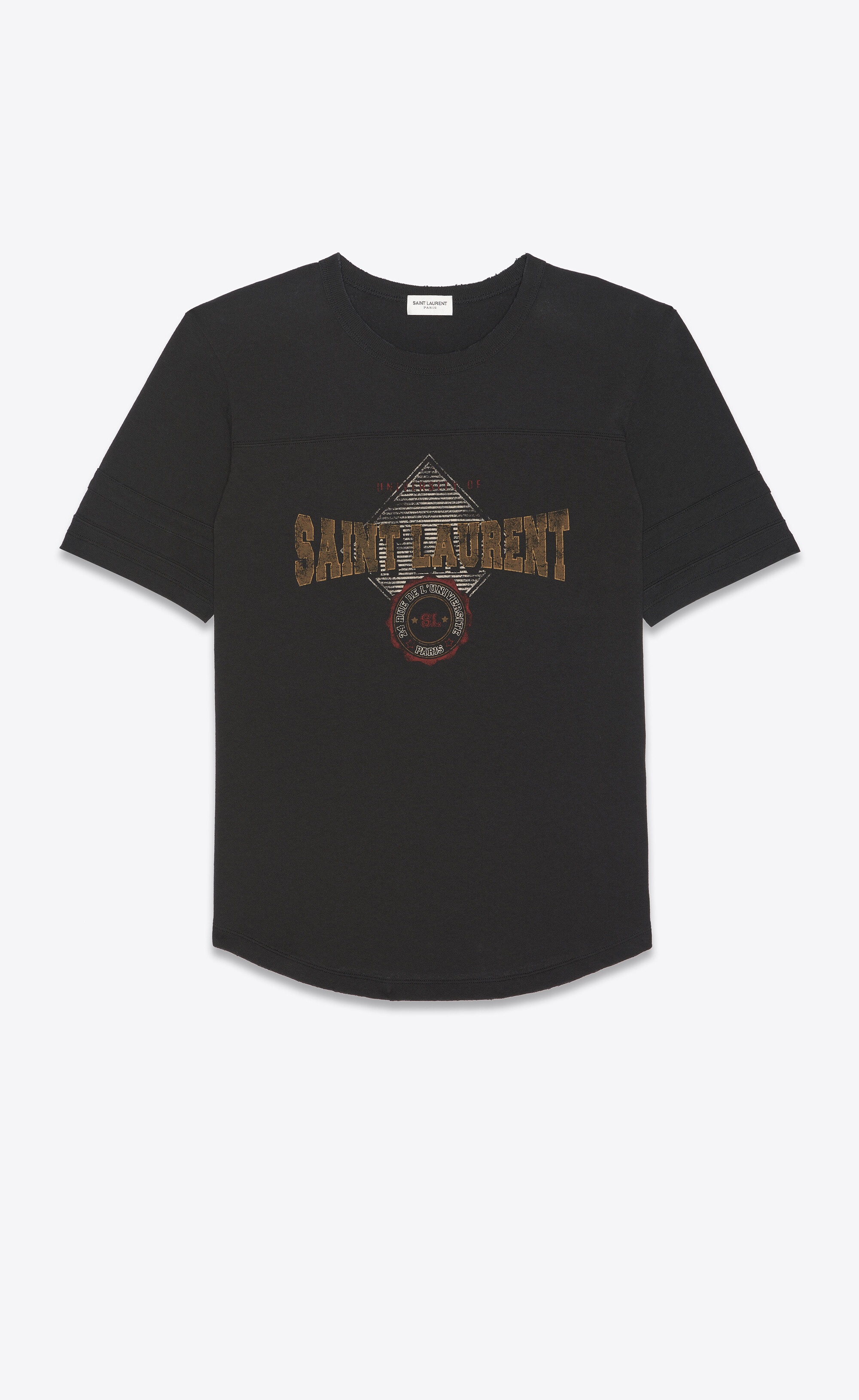 SAINT LAURENT university of saint laurent t-shirt | REVERSIBLE