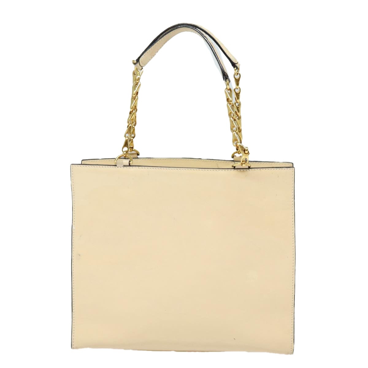 CELINE Chain Shoulder Bag Enamel Beige Gold - 2
