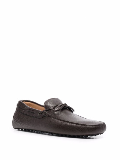 Tod's tie-front leather loafers outlook