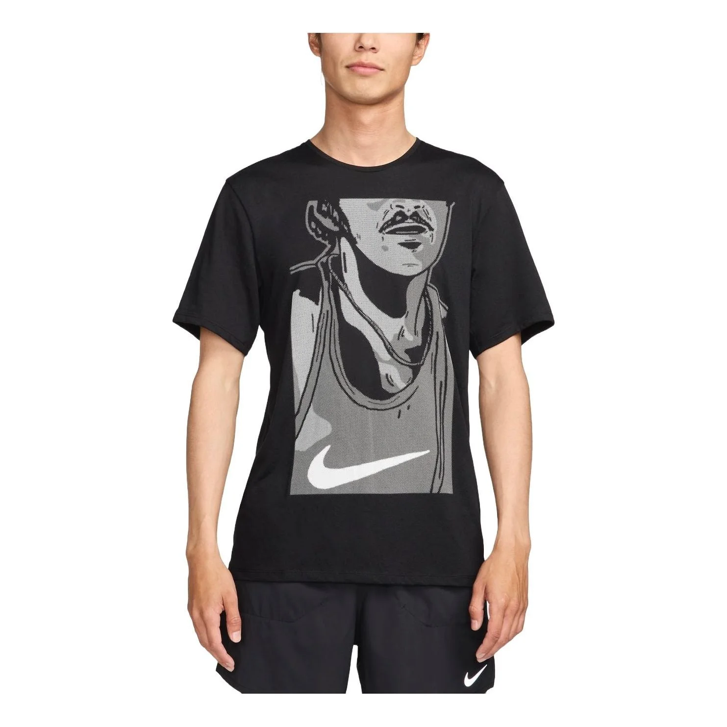 Nike Rise 365 Run Energy Running T-shirt Asia Sizing 'Black' FN3997-010 - 1