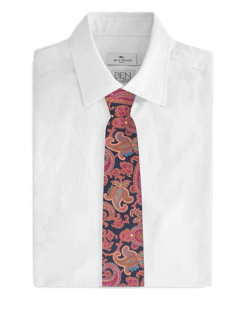 Etro Paisley Motif Silk Tie 3