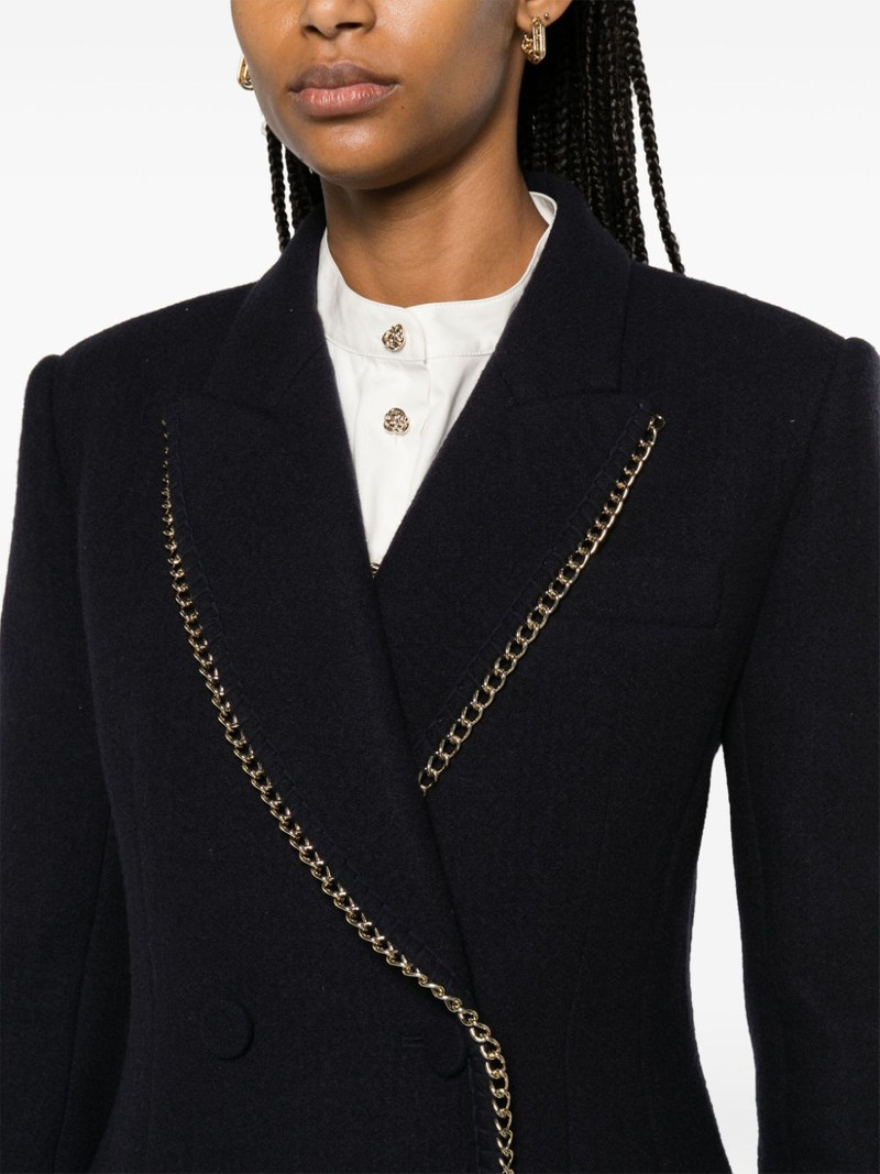 chain-link trim double-breasted blazer 5