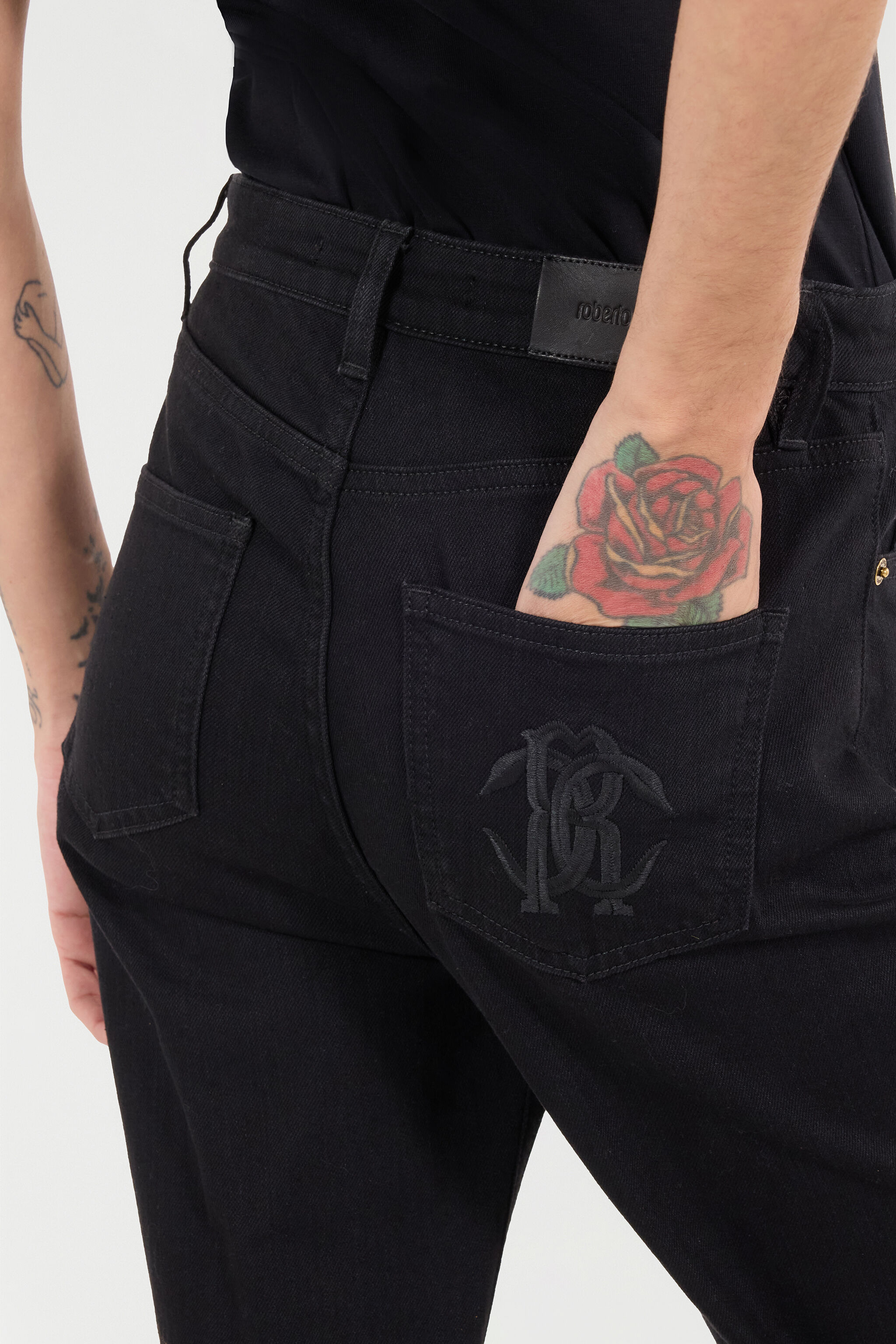 Jeans With Mirror Snake Monogram - 6
