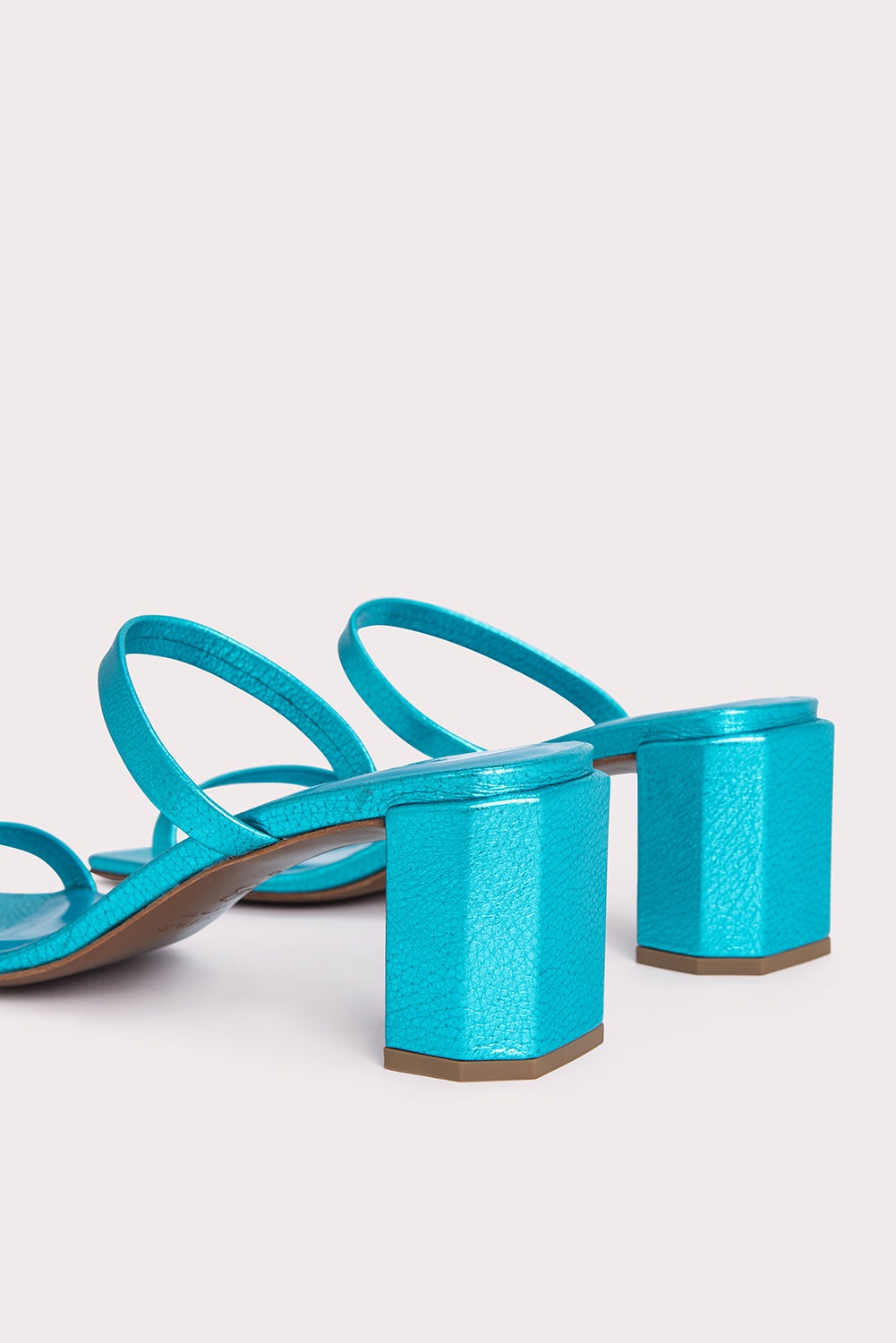 Tanya Aqua Metallic Grain Leather - 6