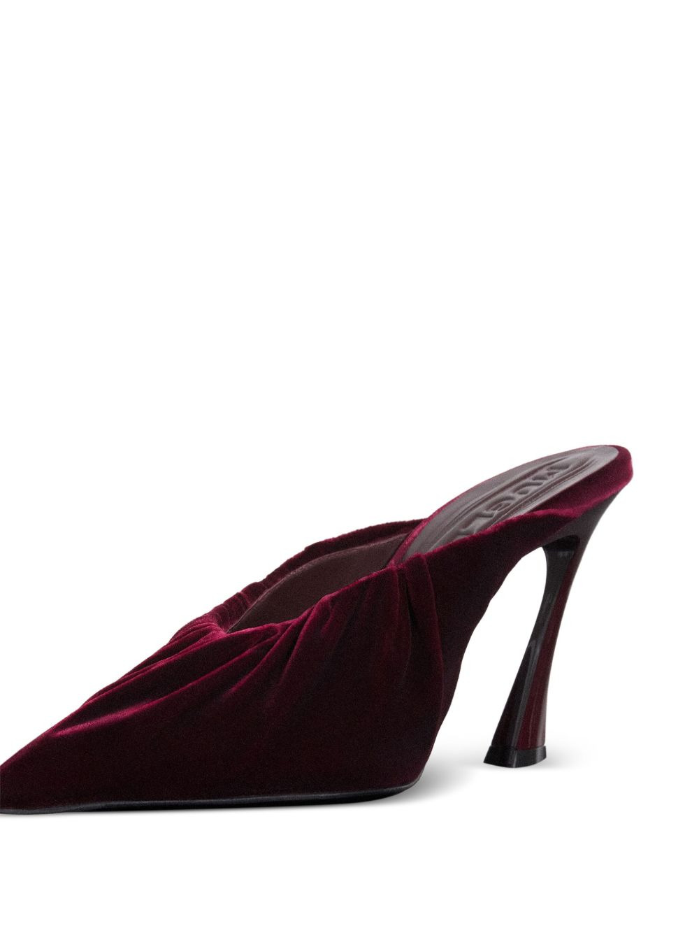 95mm pleated pointed-toe heeled mules - 4
