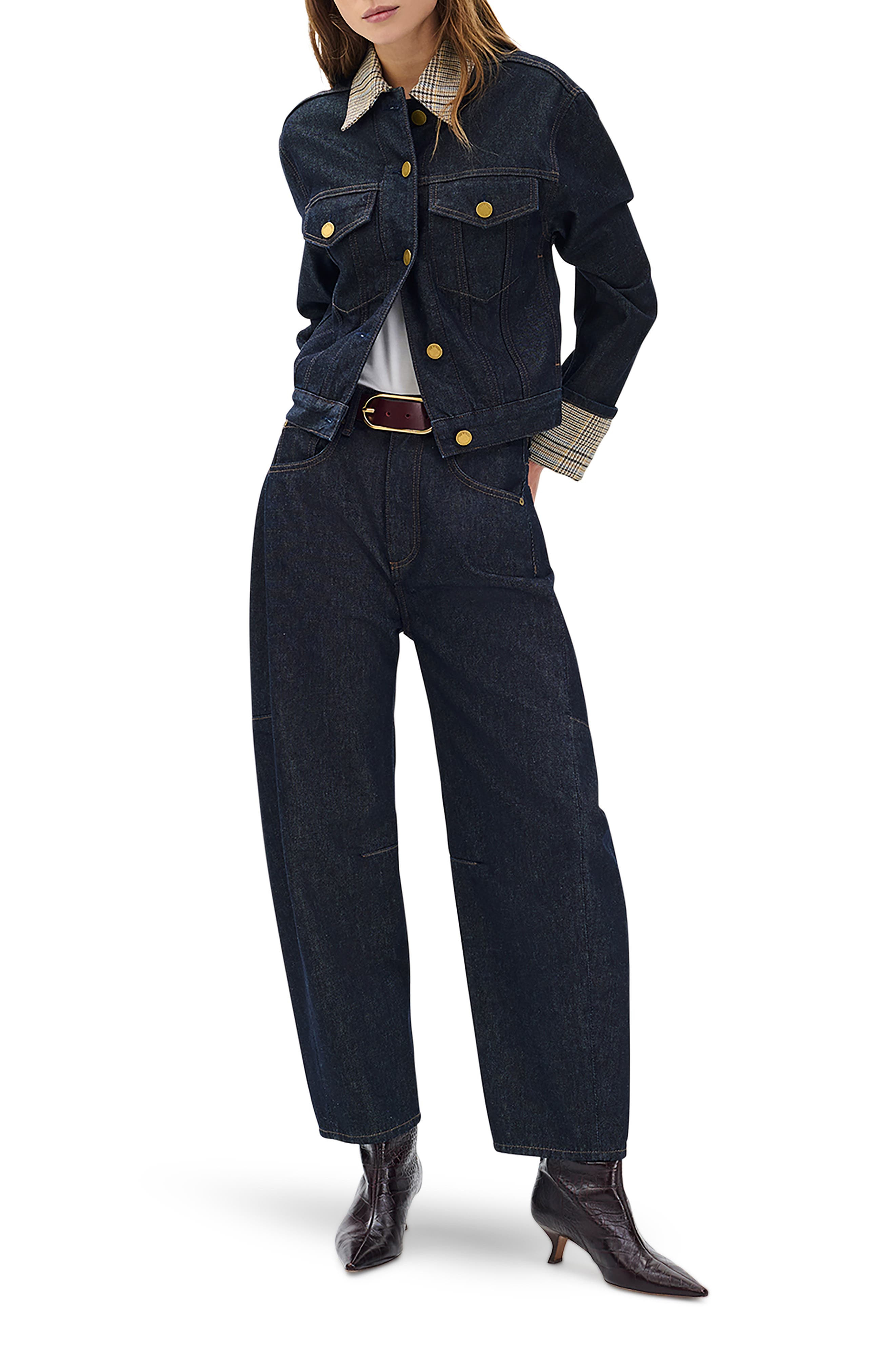 rag & bone Charlie Super High Waist Crop Barrel Jeans in Twilight Rinse at Nordstrom - 5