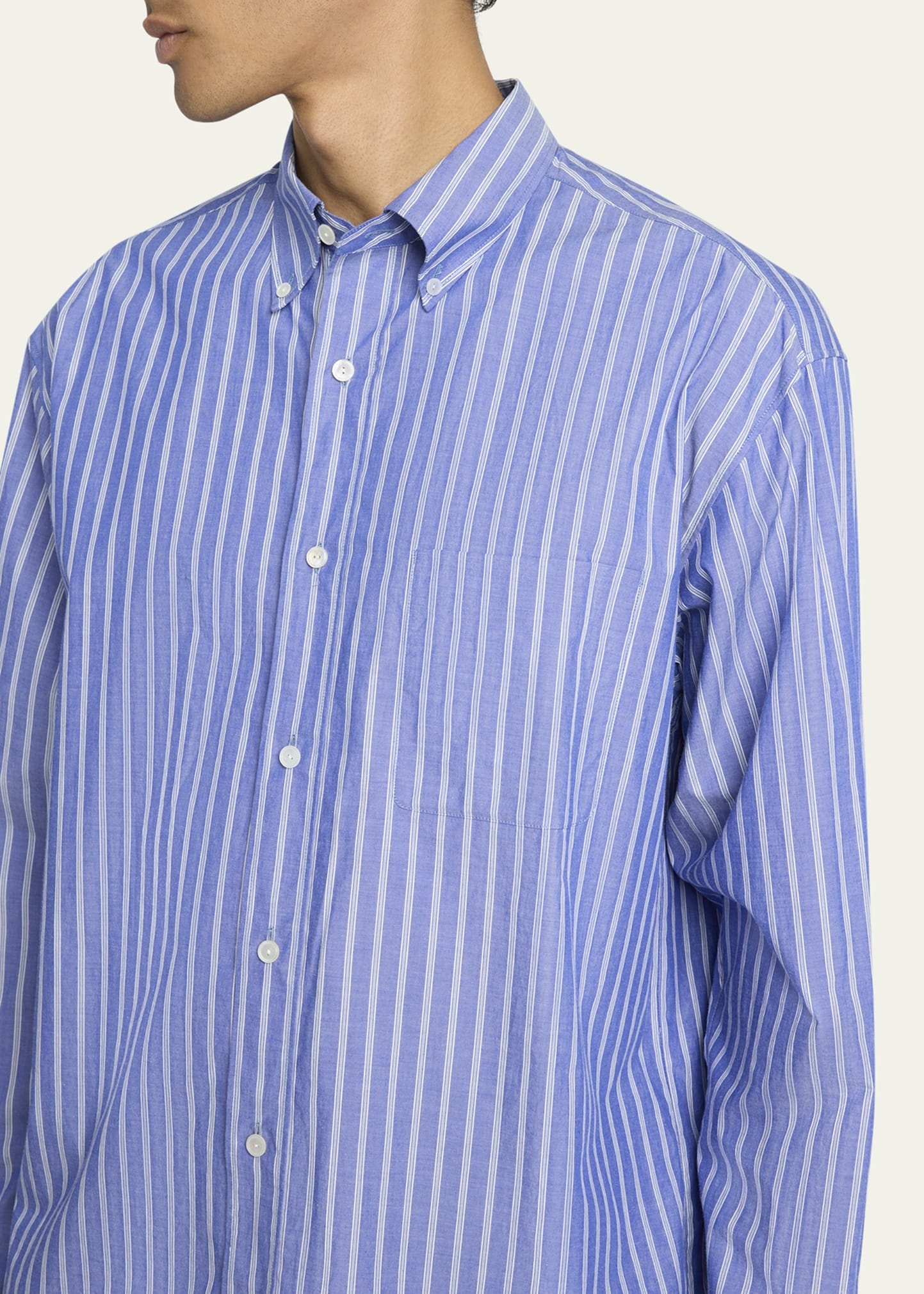 Men's Bresson Striped Poplin Sport Shirt - 5