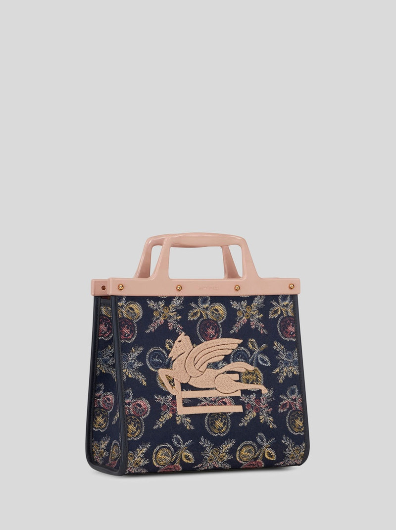 SMALL JACQUARD LOVE TROTTER BAG WITH MULTI-COLOURED APPLES 5