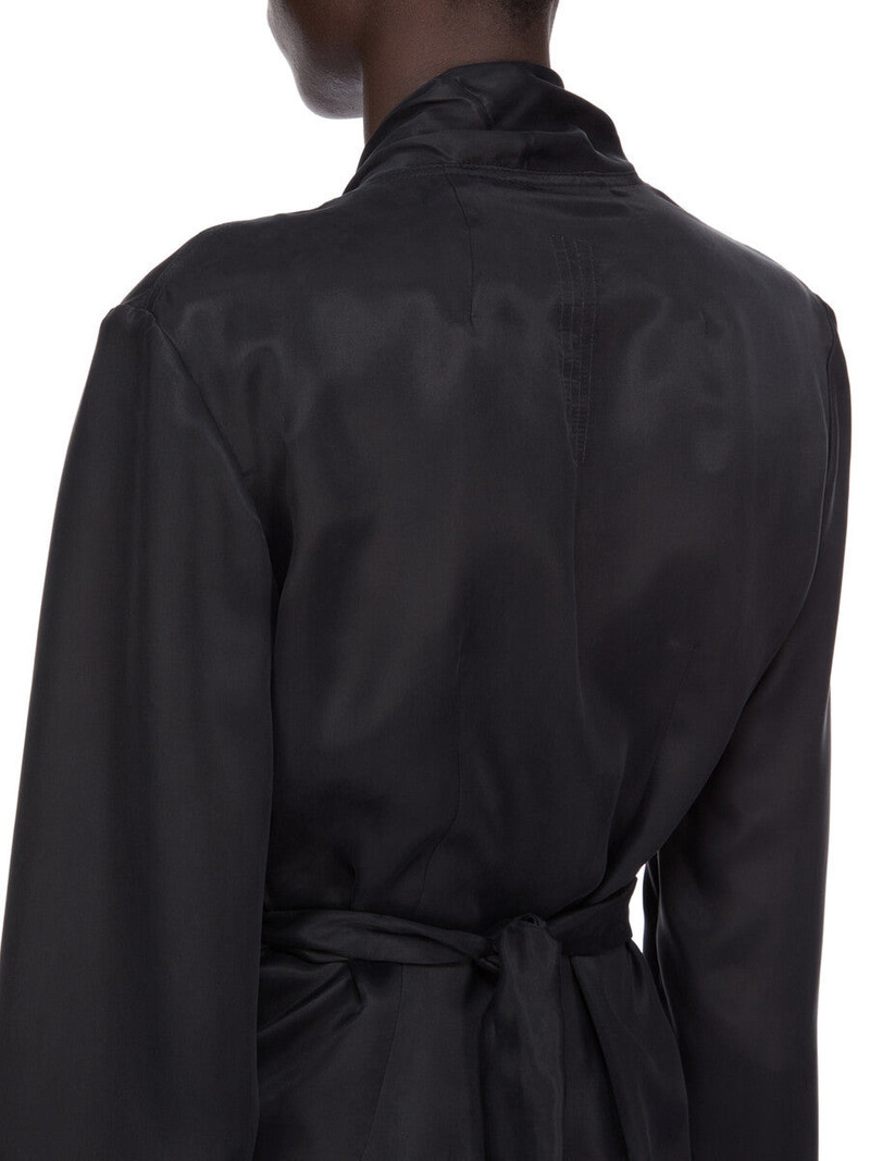 Rick Owens draped wrap dress outlook