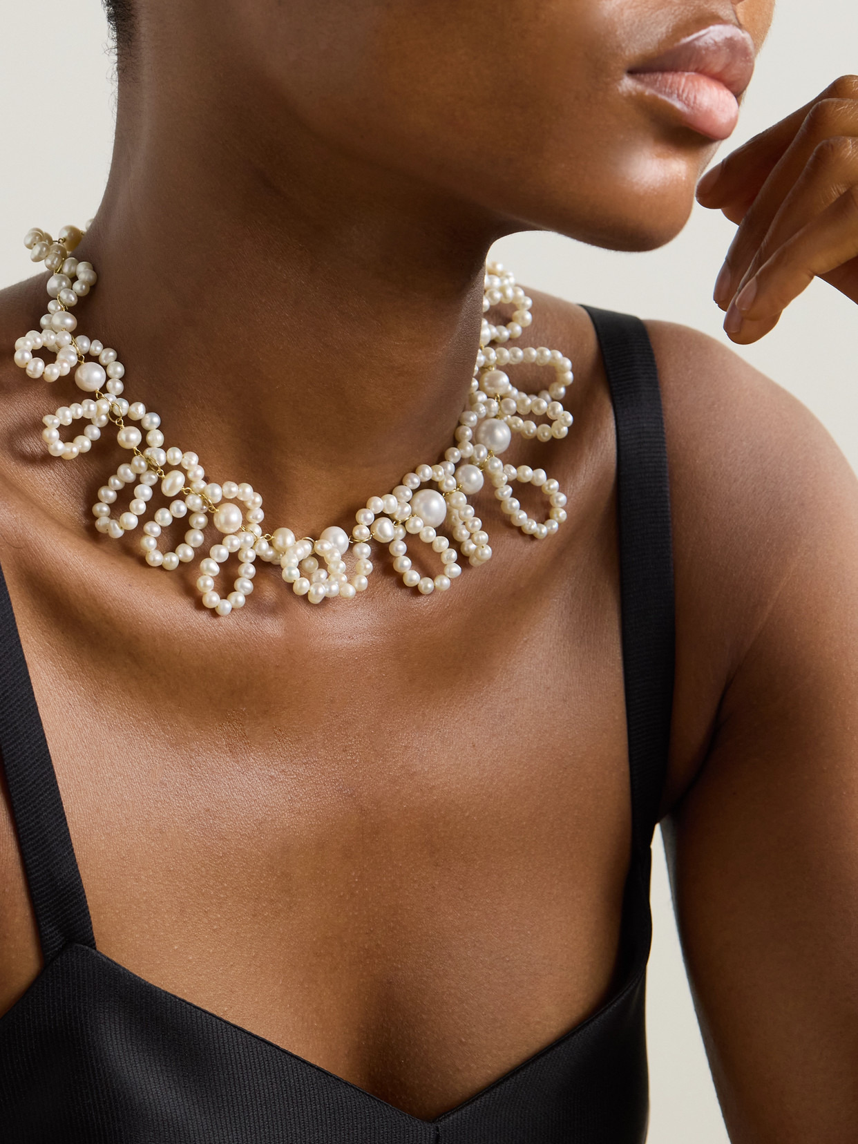 When We Were Young Recycled Gold Vermeil Pearl Necklace - 2
