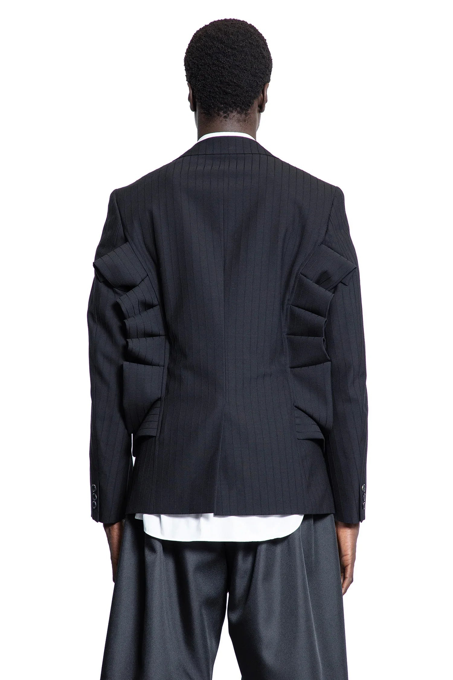Ruffled-Pinstripe-Wool-Blazer - 3