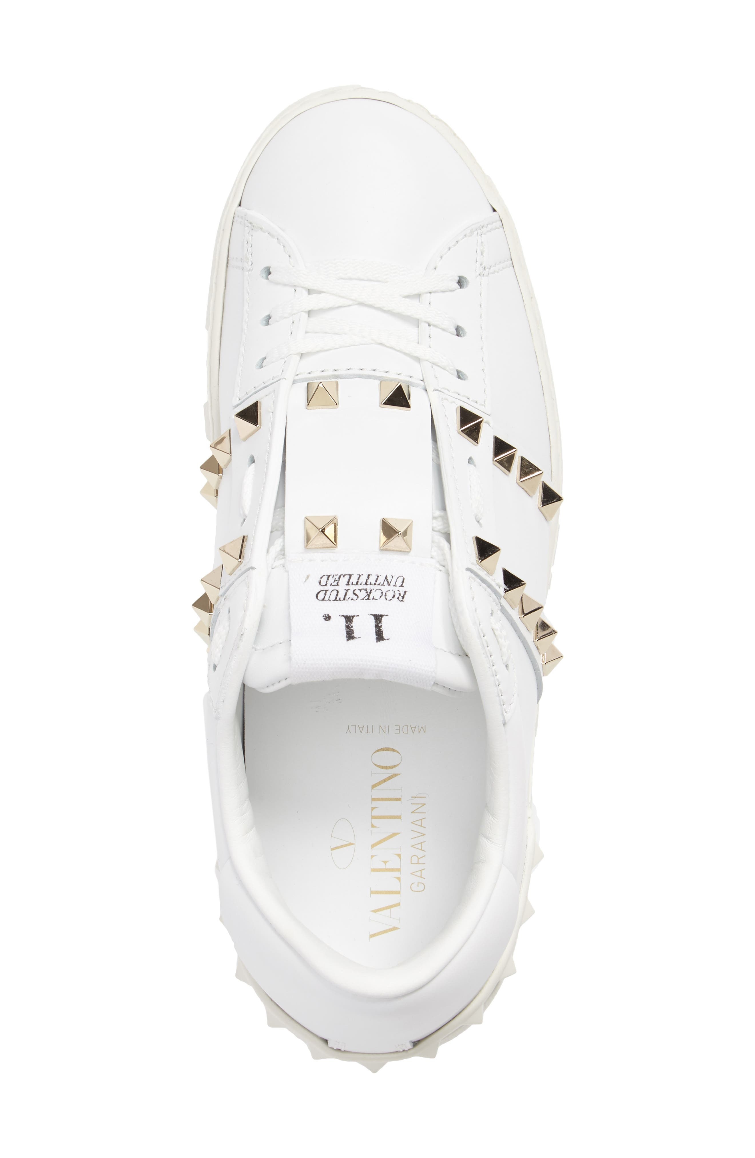 Valentino Garavani Rockstud Sneaker in White Leather at Nordstrom - 5