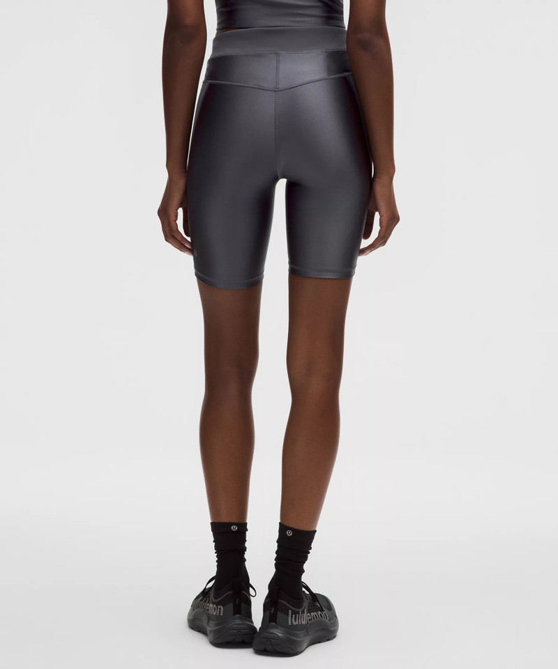 Satin Shine Panelled High-Rise Short 8" *Wordmark 3