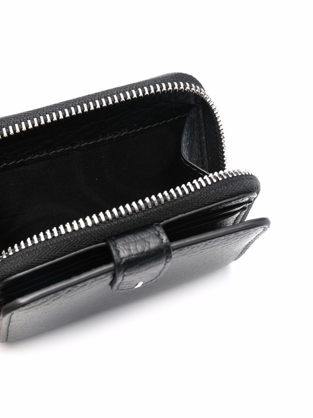 contrast-stitch leather coin purse - 3