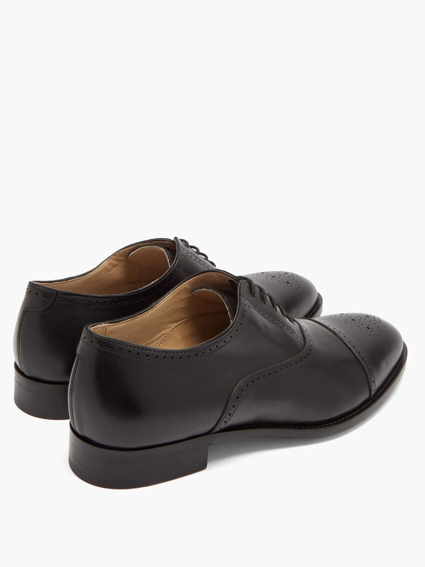 Sonnet brogued-leather Oxford shoes - 4