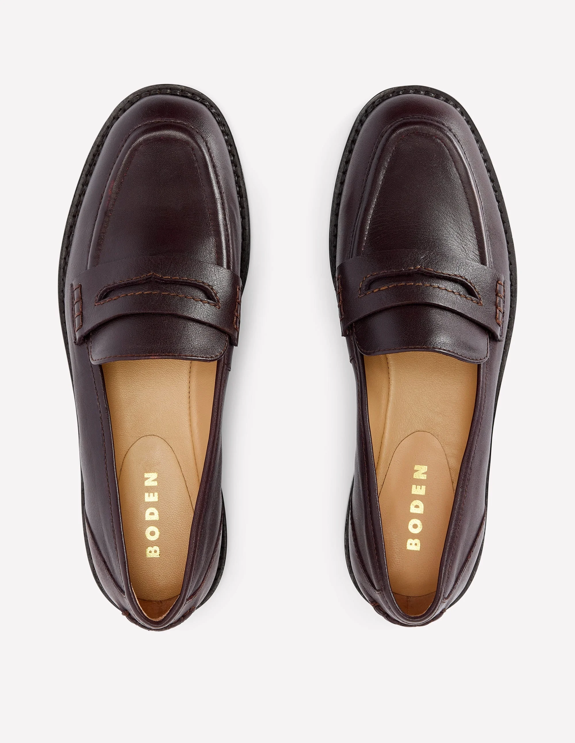Nya Penny Loafers-Oxblood - 1