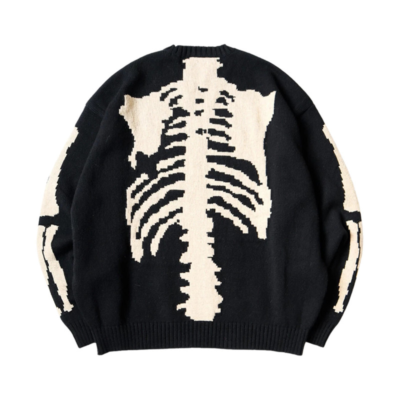 Kapital KAPITAL 5G Wool BONE Crew Sweater 'Black' outlook