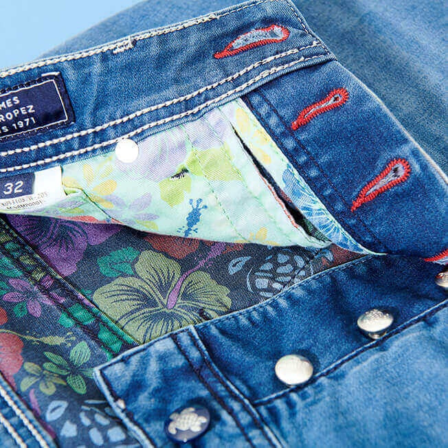 Men Jeans Tropical Turtles - 9