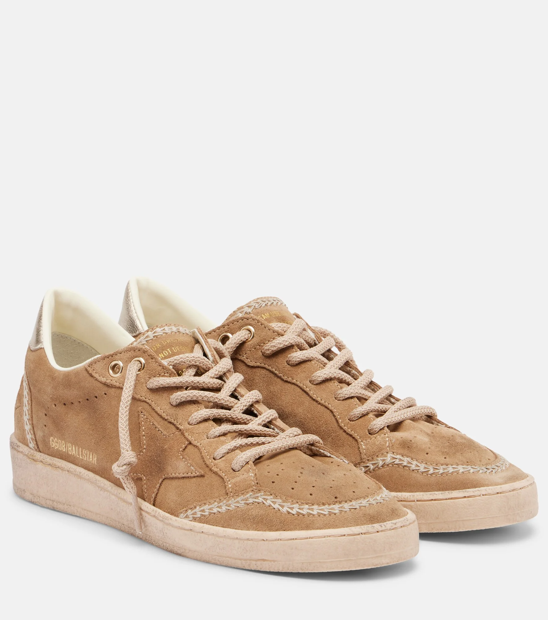 Ball Star embroidered suede sneakers - 1