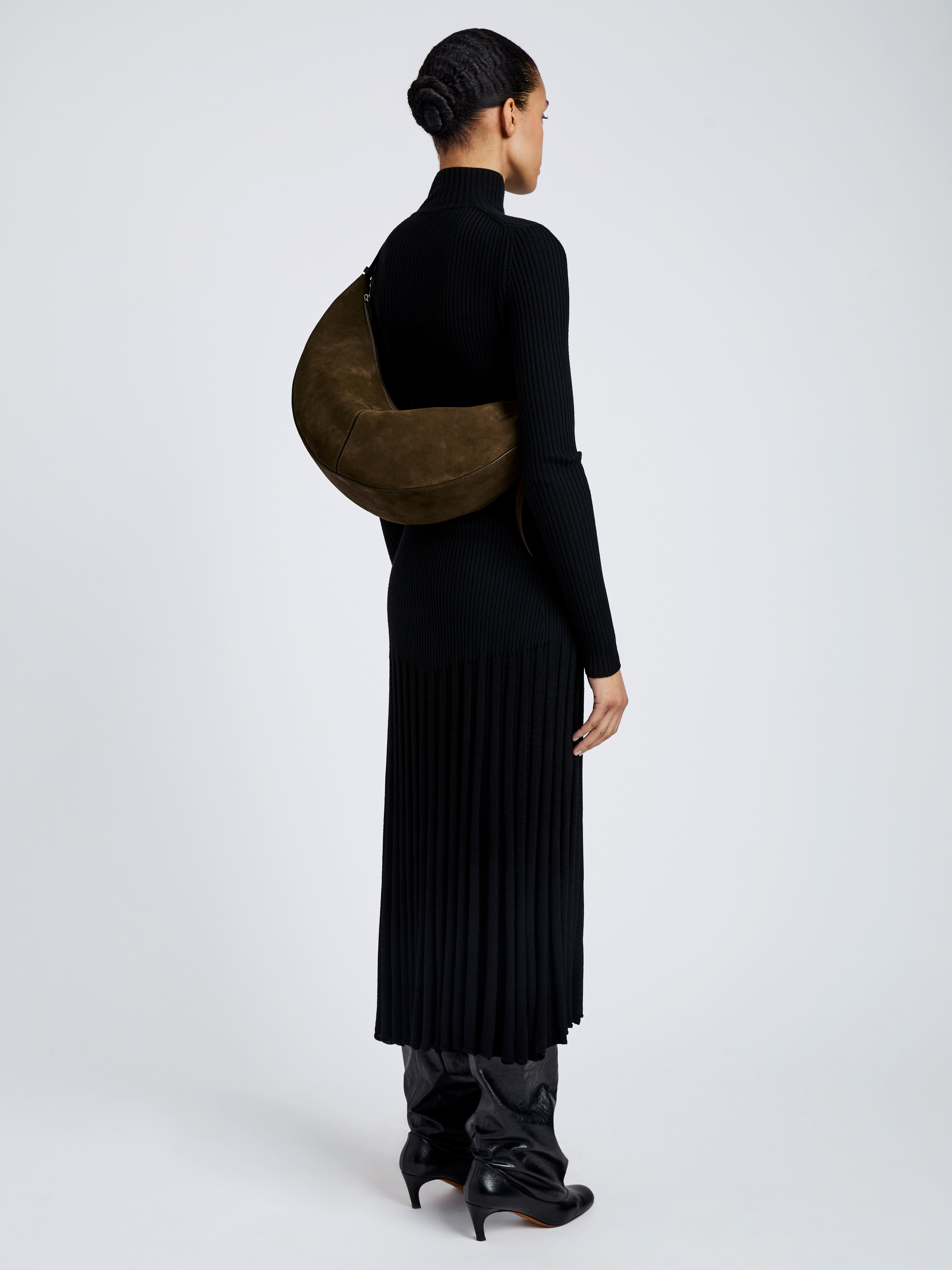 Hobo Slide Bag in Soft Suede - 2