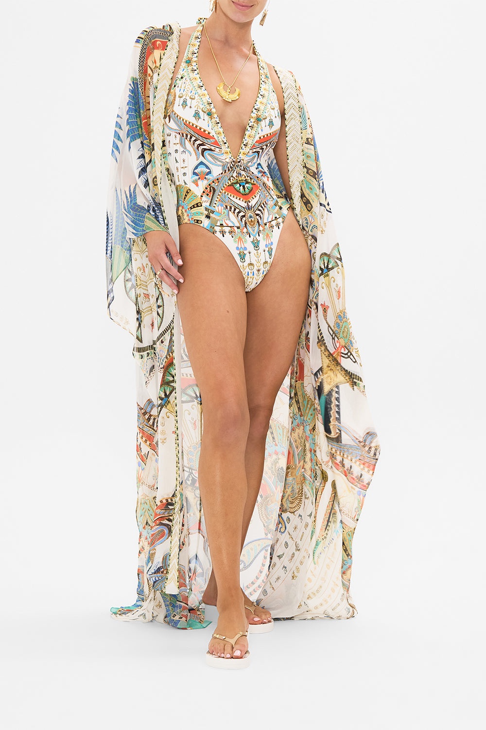 LOW BACK HALTER ONE PIECE WITH TRIM - 6