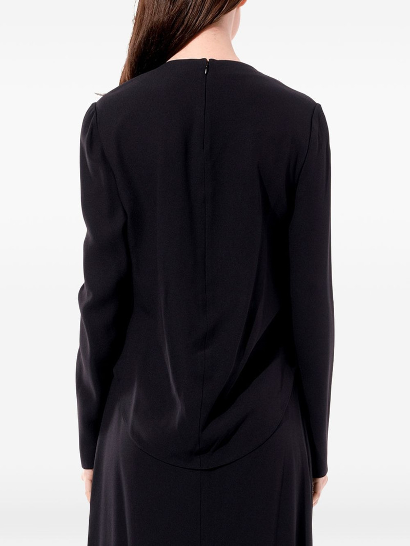 draped long-sleeve gown 4