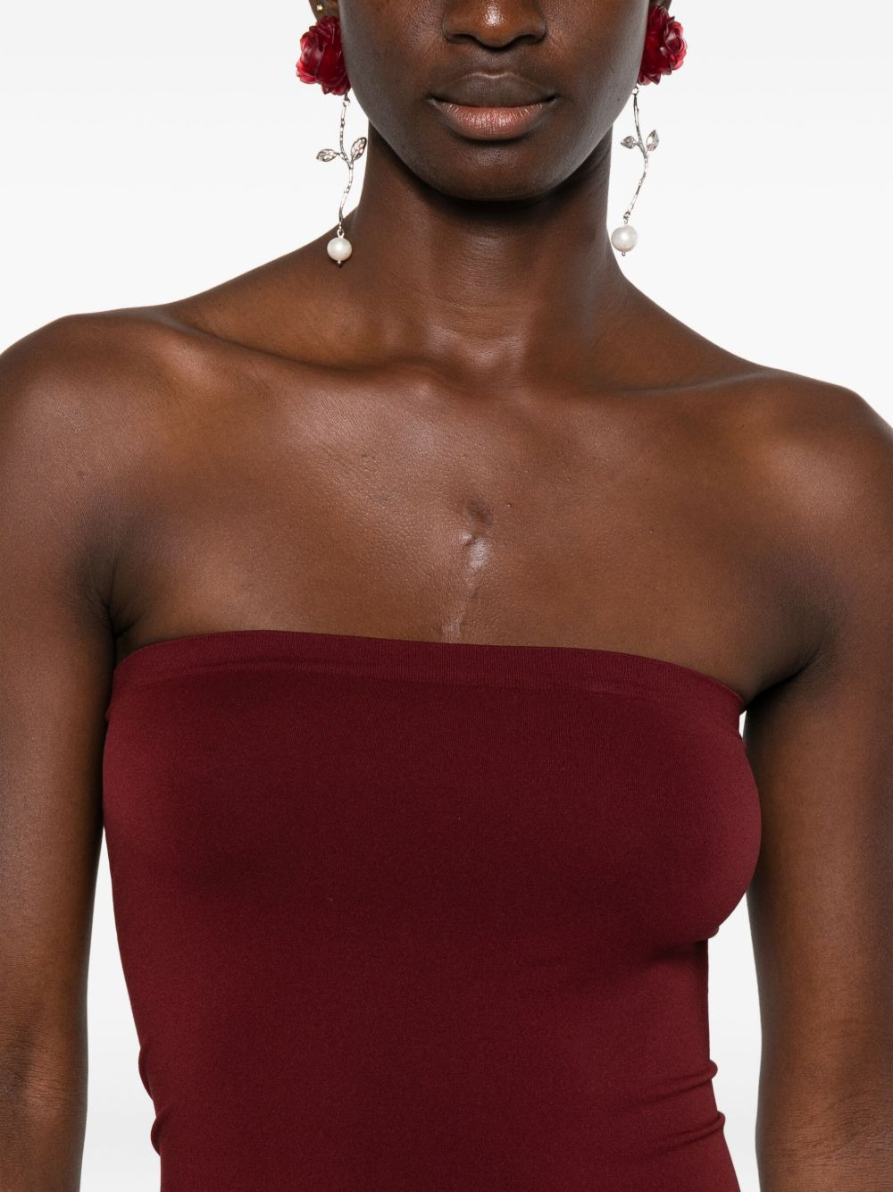 strapless maxi dress - 5