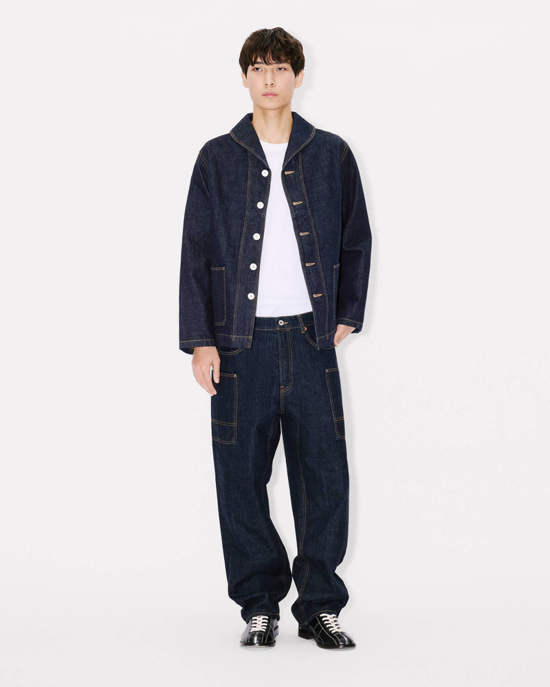 'KENZO Winter Holidays' shawl chore jacket in japanese denim 5