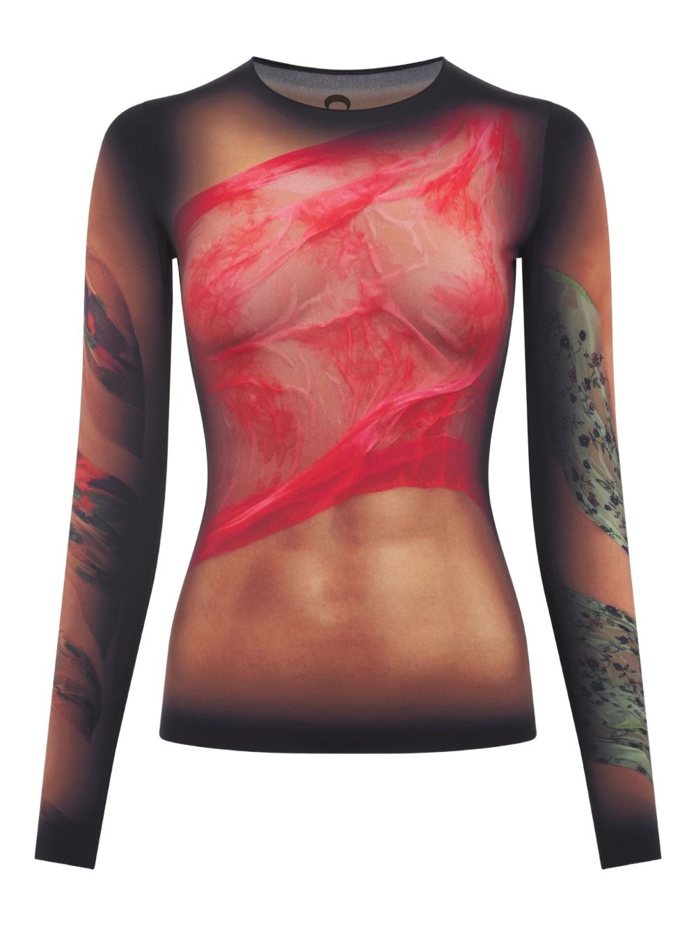 draped jersey top - 1
