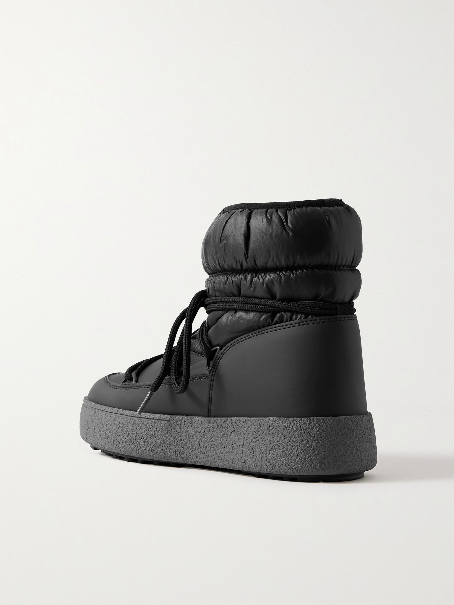 LTrack quilted shell and faux leather snow boots Black - 3