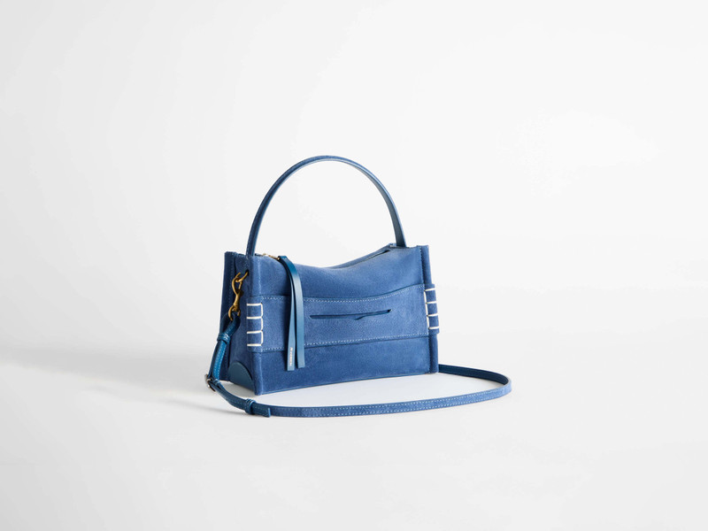 JW Anderson LOAFER BAG IN MID BLUE SUEDE outlook