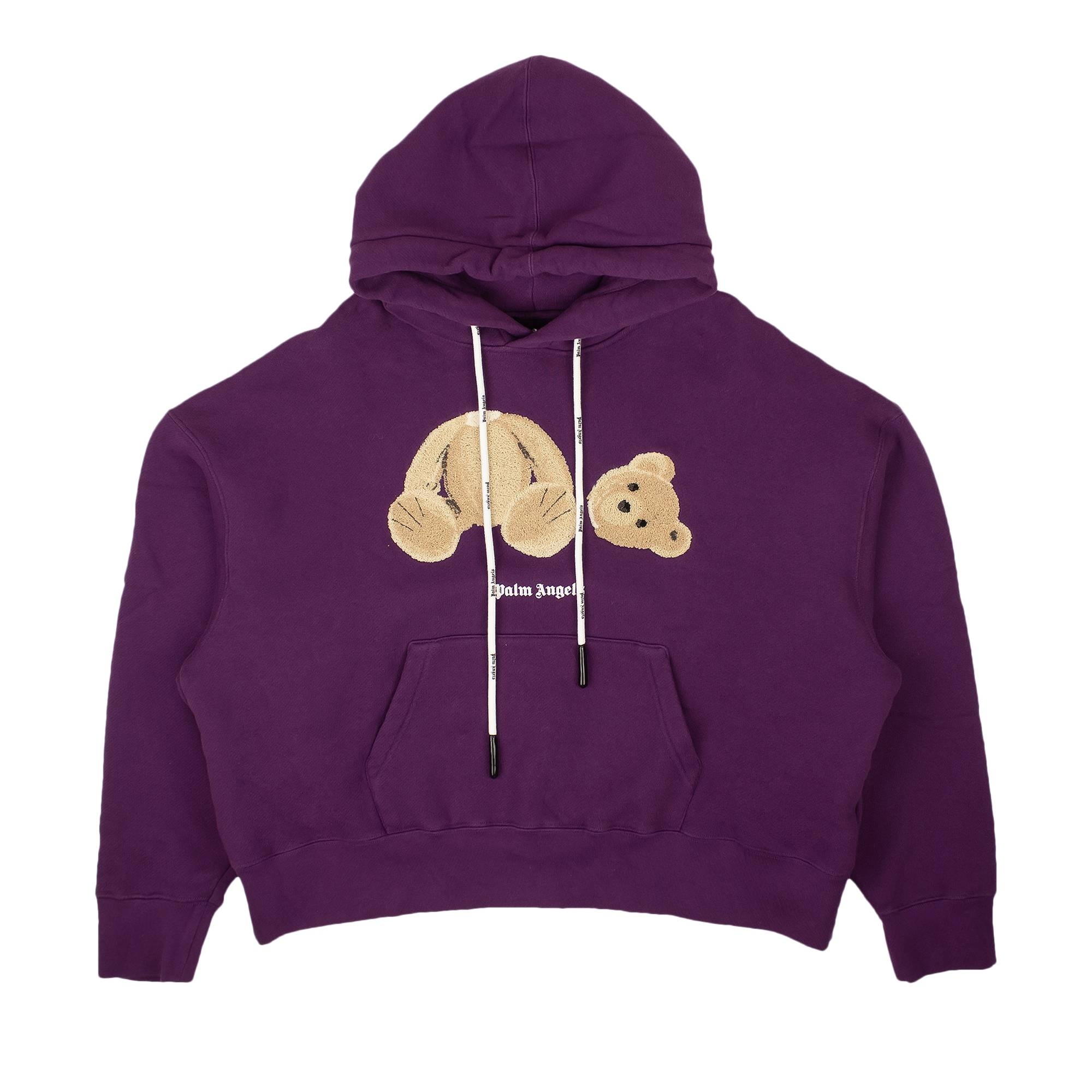 Palm Angels Bear Hoodie 'Purple/Brown' - 1