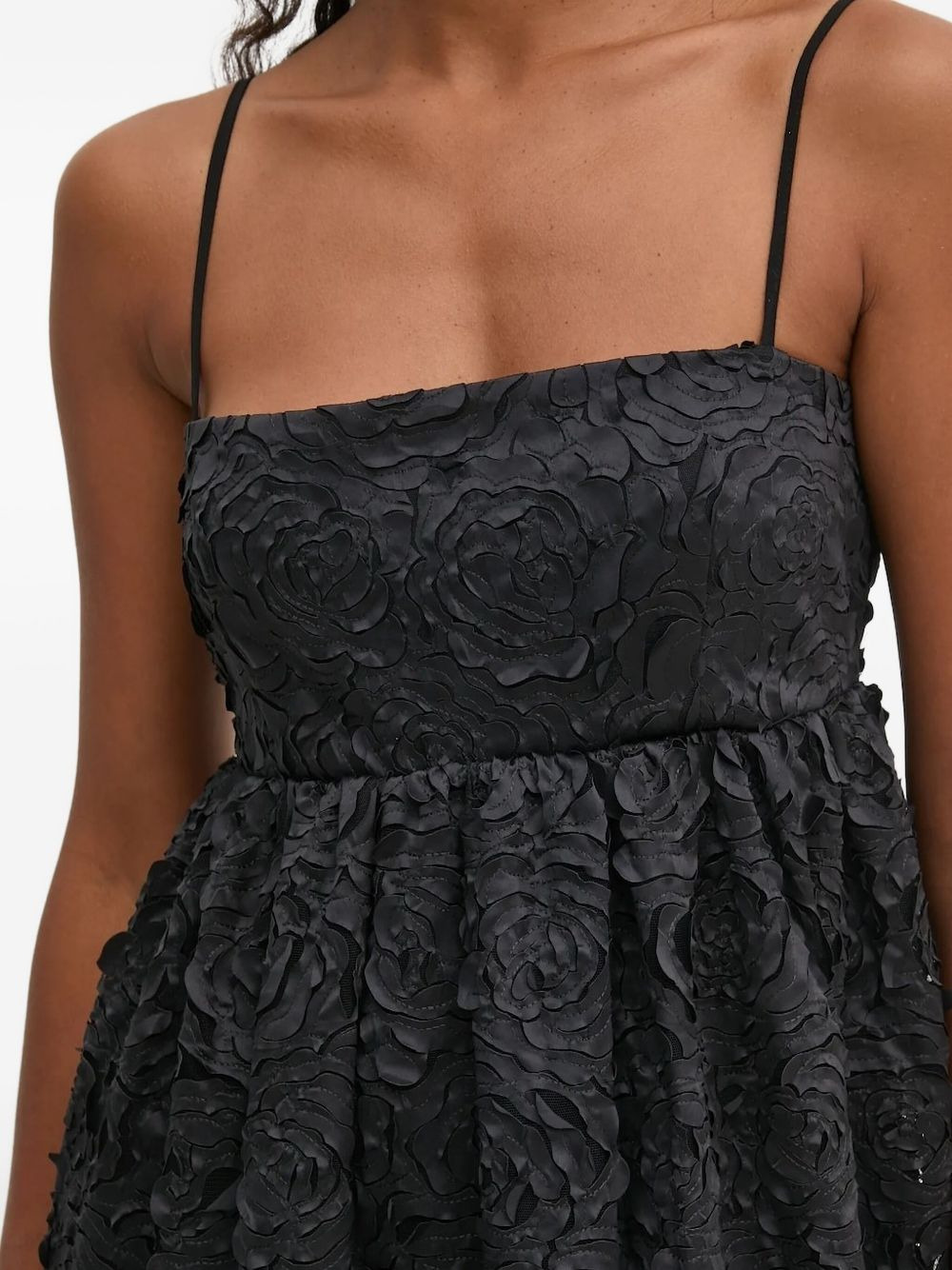 rose-embellished midi dress - 4