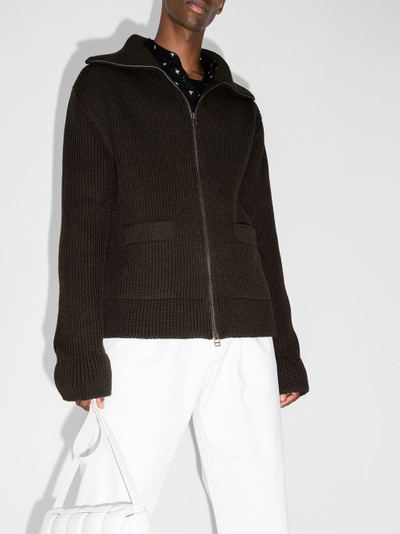 Haider Ackermann zip-up wool cardigan outlook