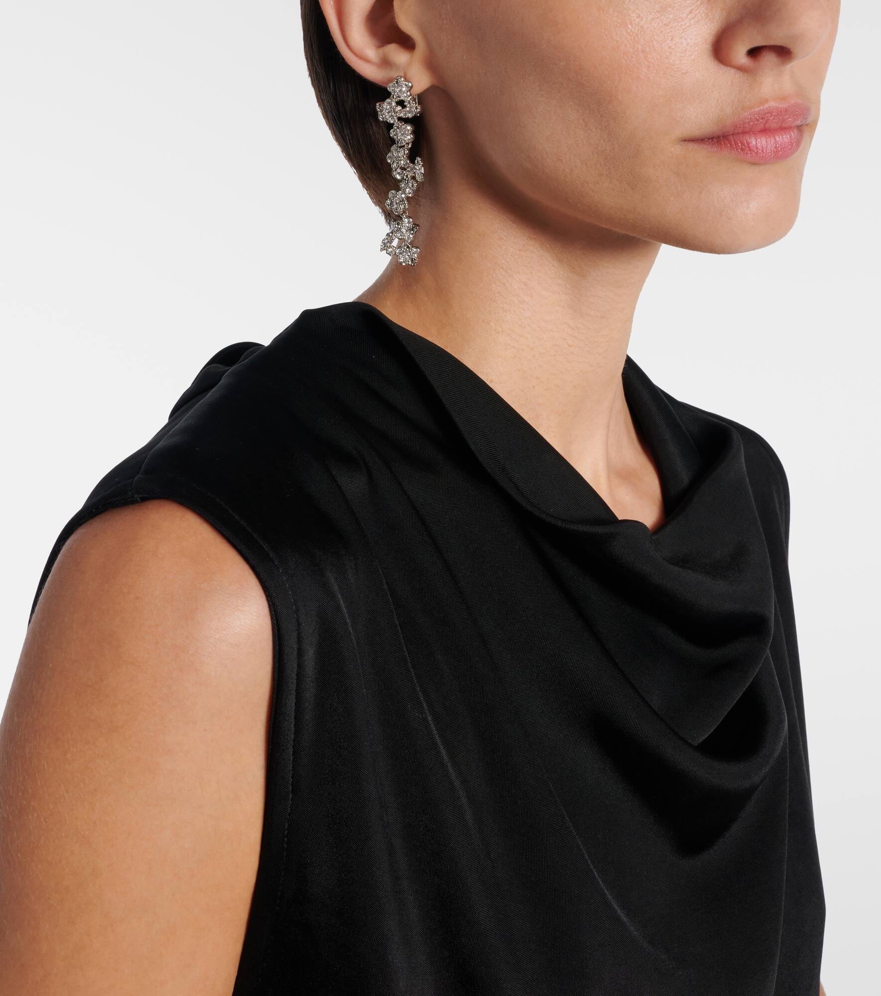 Crystal-embellished drop earrings - 3